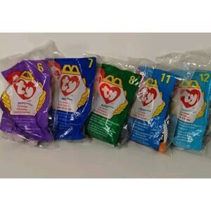 Ty Teenie Beanie Babies 1998 McDonald's- Set of 5 in Original Sealed Bags